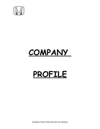 Honda project report