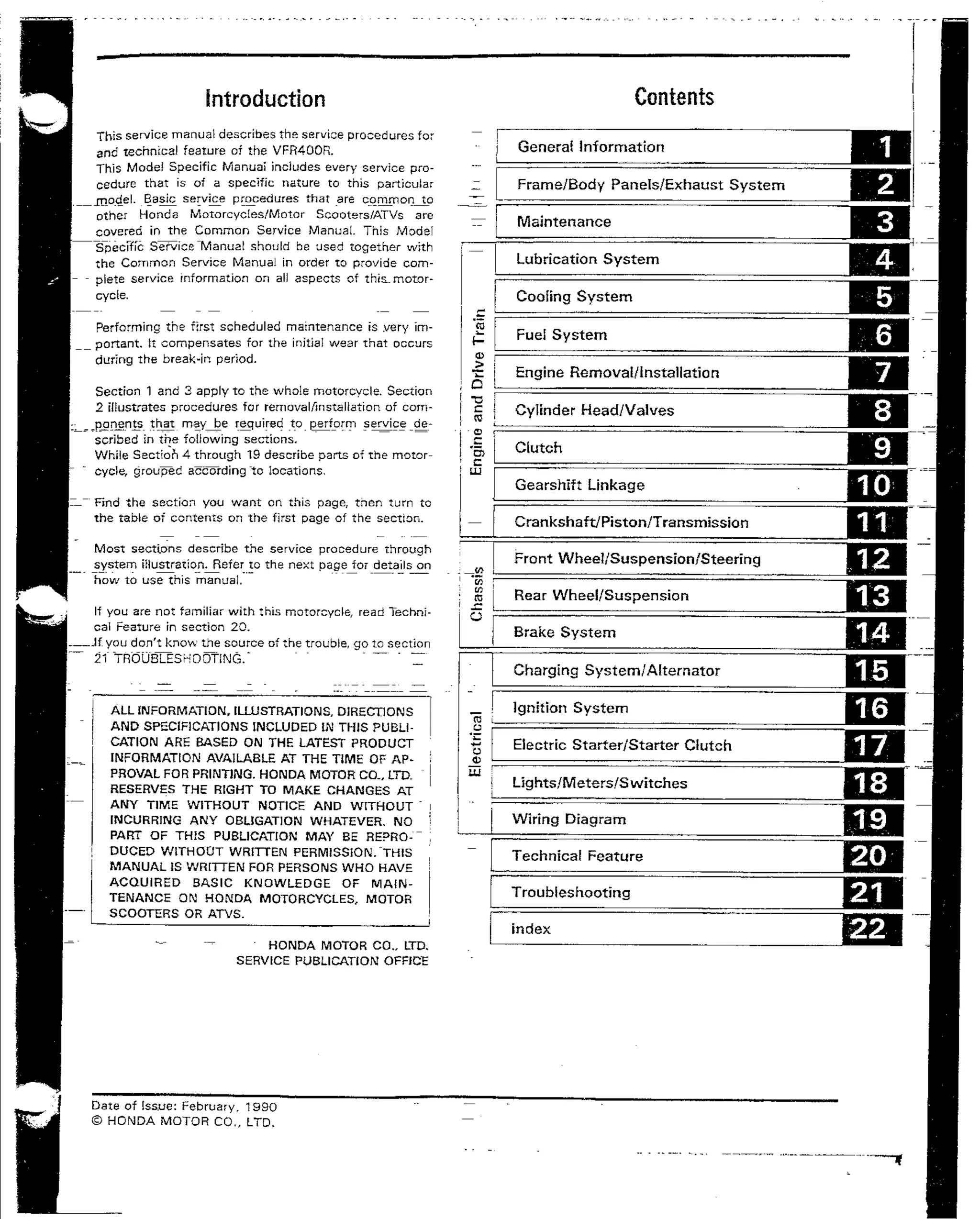 Honda VFR400 nc30 service manual | PDF