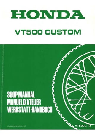Honda vt 500 c 83 service manual eng,ger by mosue p1-50