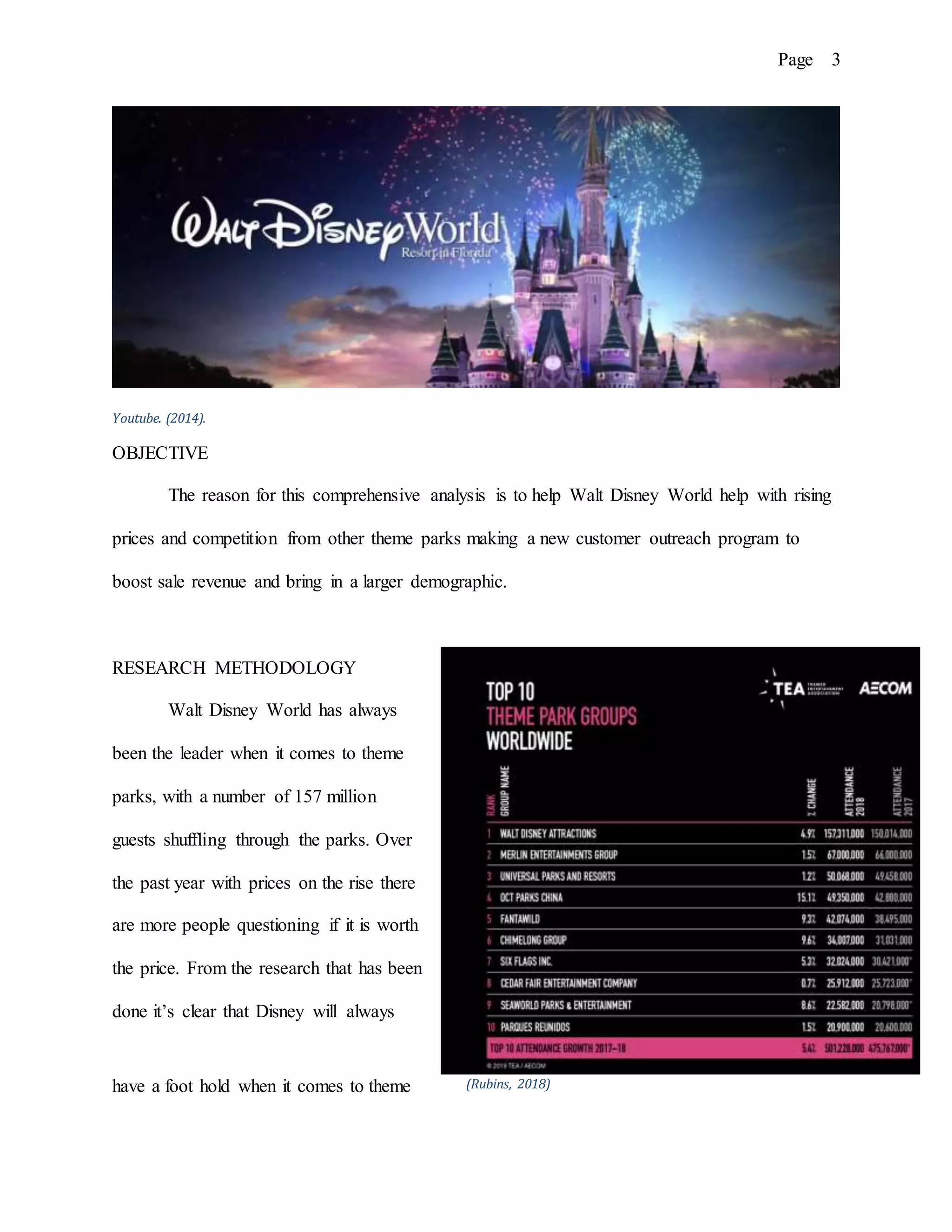 Marketing Analysis for Walt Dinsey World PDF