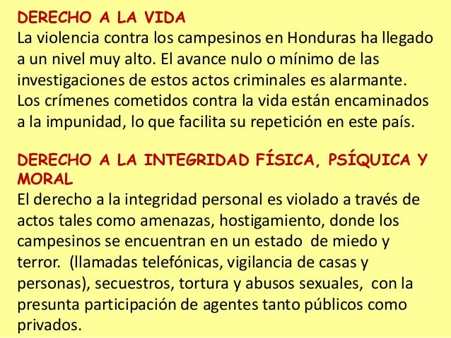 Derechos Humanos Violados en Honduras