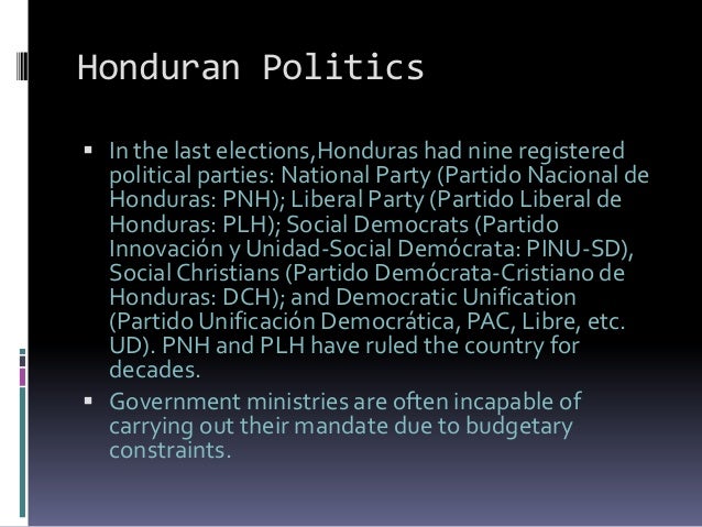 honduras and nigeria honduras form of government