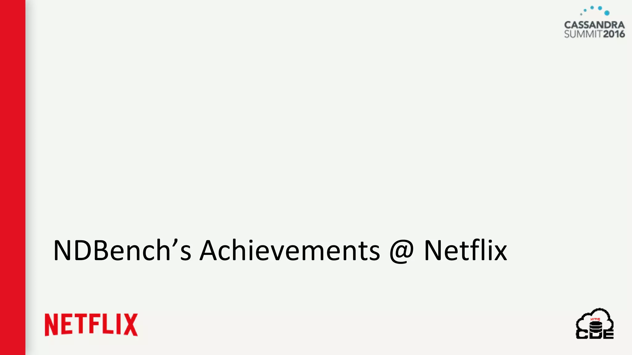 NDBench’s Achievements @ Netflix
 