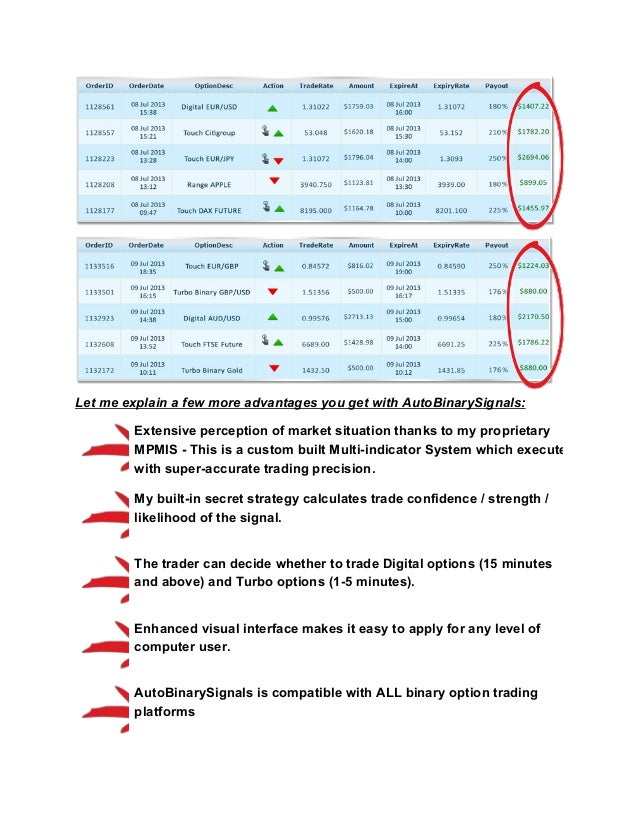 Autobinarysignals