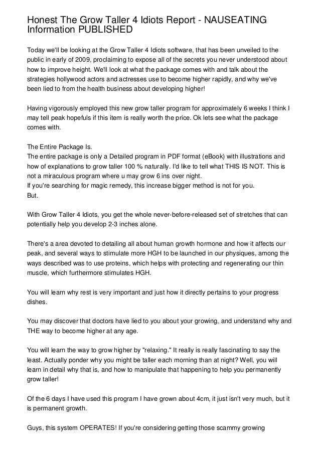 grow taller 4 idiots pdf