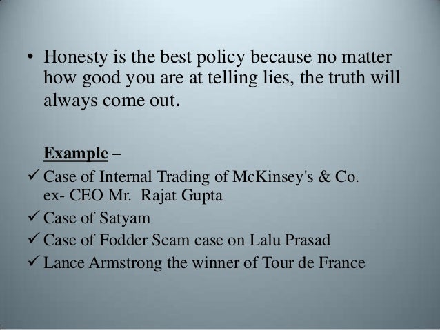 is honesty the best policy essay