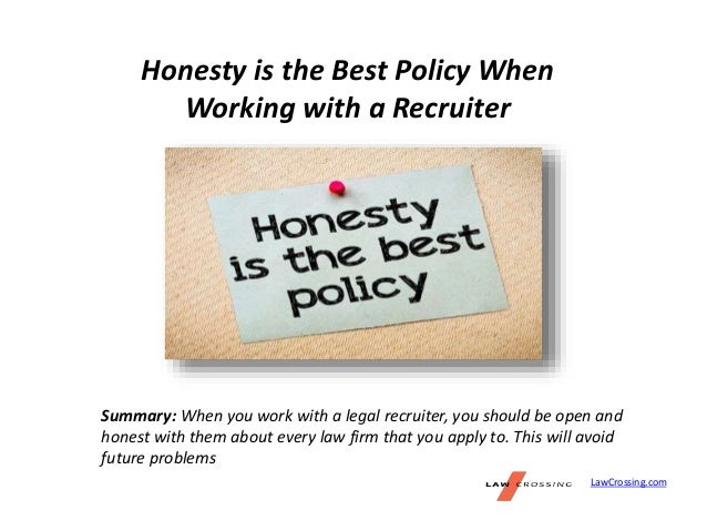 working with a recruiter