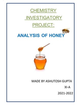 analysis of honey research paper