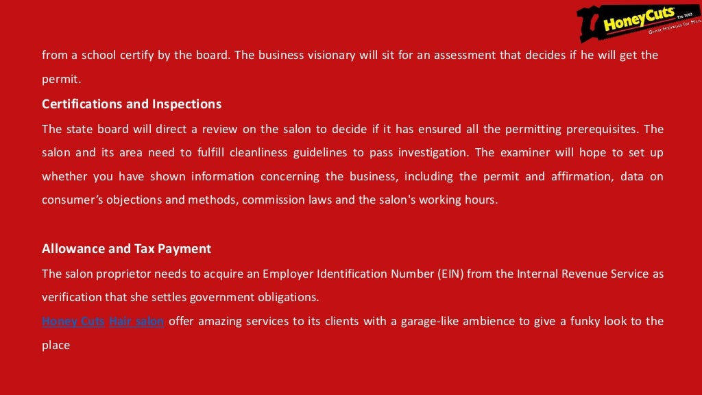 Rules and Regulations for opening a hair salon business