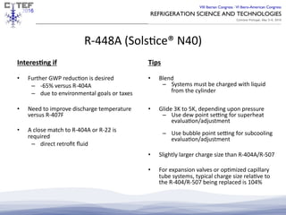 Isolation R41 Honeywell Refrigerant Presentation - Refrigeration Science and ...
