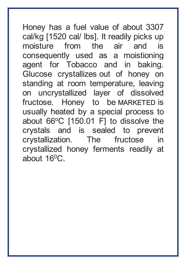 chemistry project for class 12 on analysis of honey | DOCX