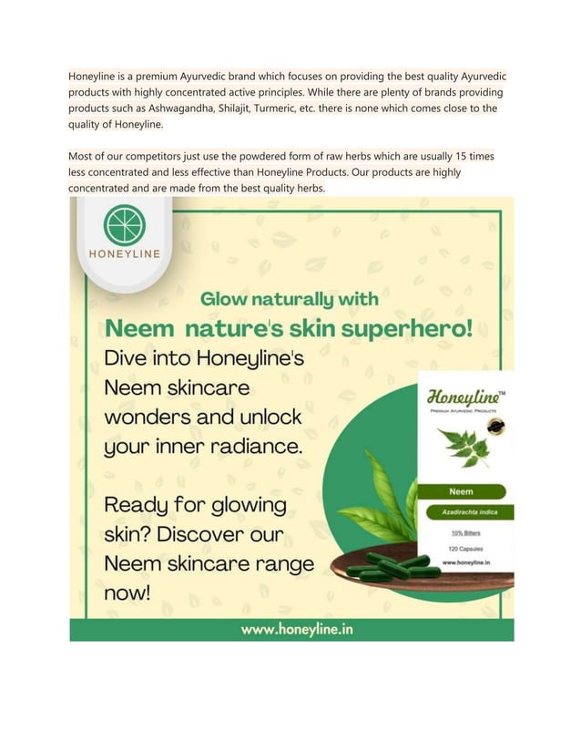 Unlock Pure Wellness with Honeyline Capsules PDF