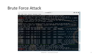 Brute Force Attack
HONEYPOT - Chandrak & Parbodh 8
 