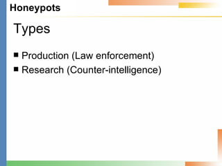 Types Production (Law enforcement) Research (Counter-intelligence) 