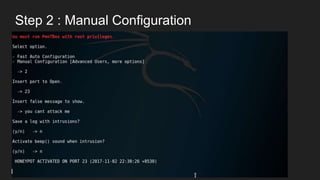 Step 2 : Manual Configuration
 