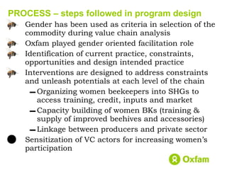 Women economic leadership through honey value chain development in Ethiopia 