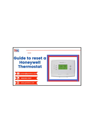Resetting 2024 honeywell thermostat
