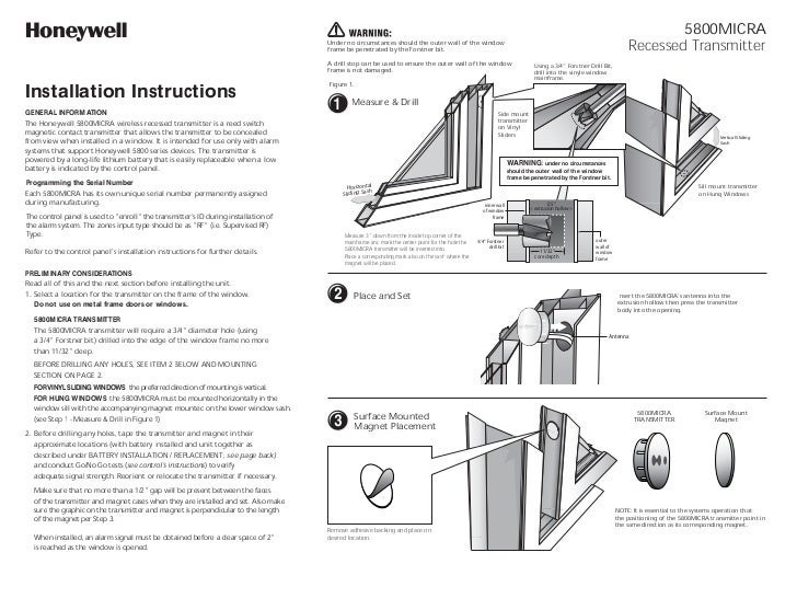 Honeywell 5800Micra Install Guide
