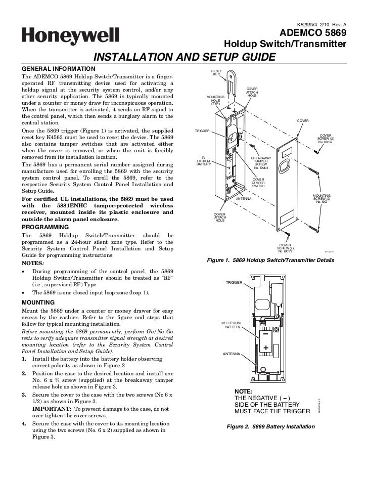 Honeywell 5869-install-guide