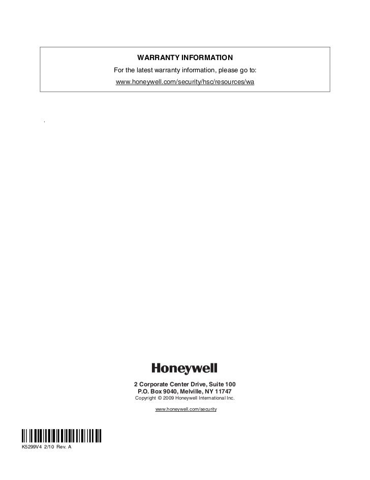 Honeywell 5869-install-guide