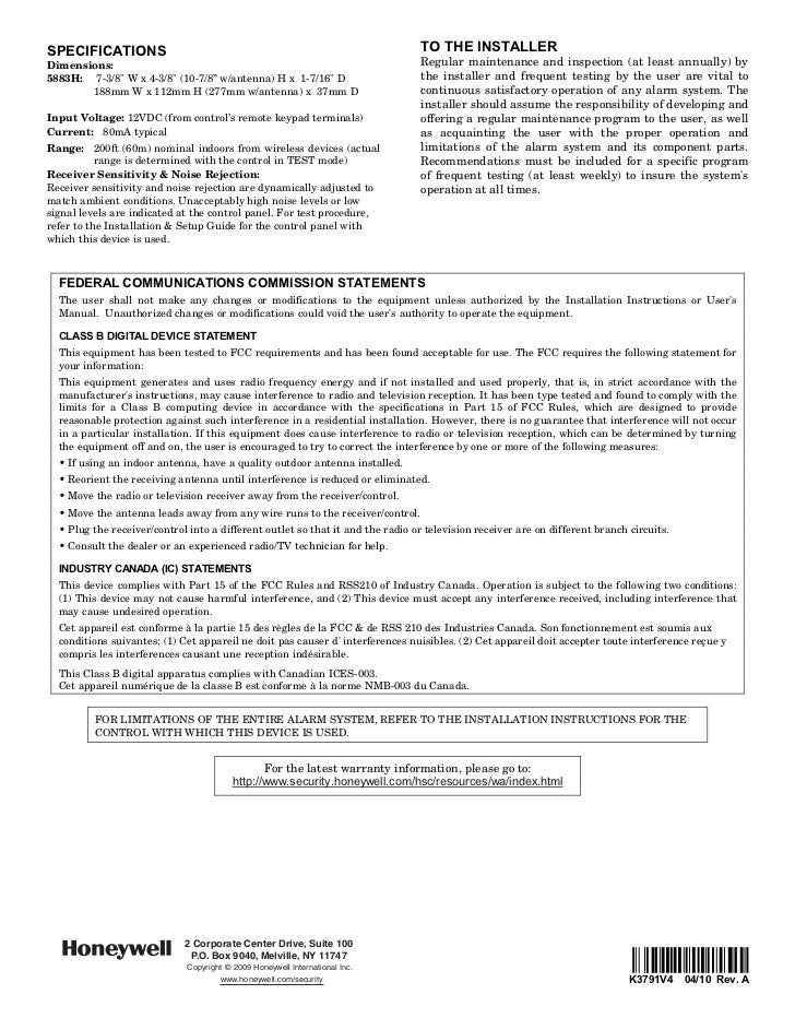 ADEMCO 5883H MANUAL PDF