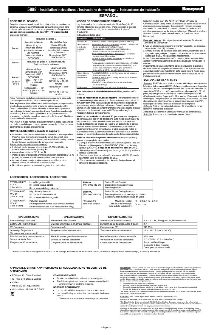 Honeywell 5898-install-guide