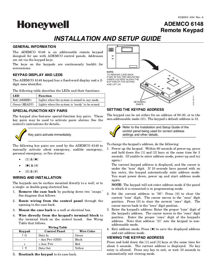 Honeywell 6148-install-guide