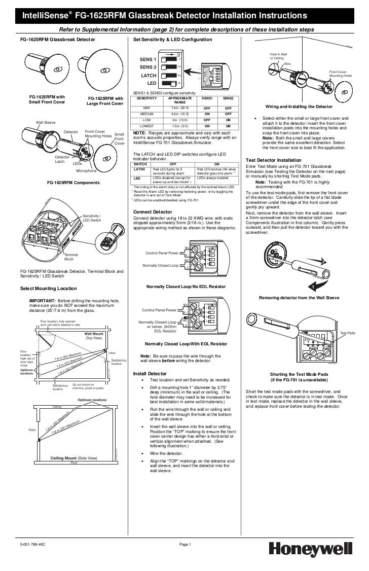 Honeywell Fg1625rfm