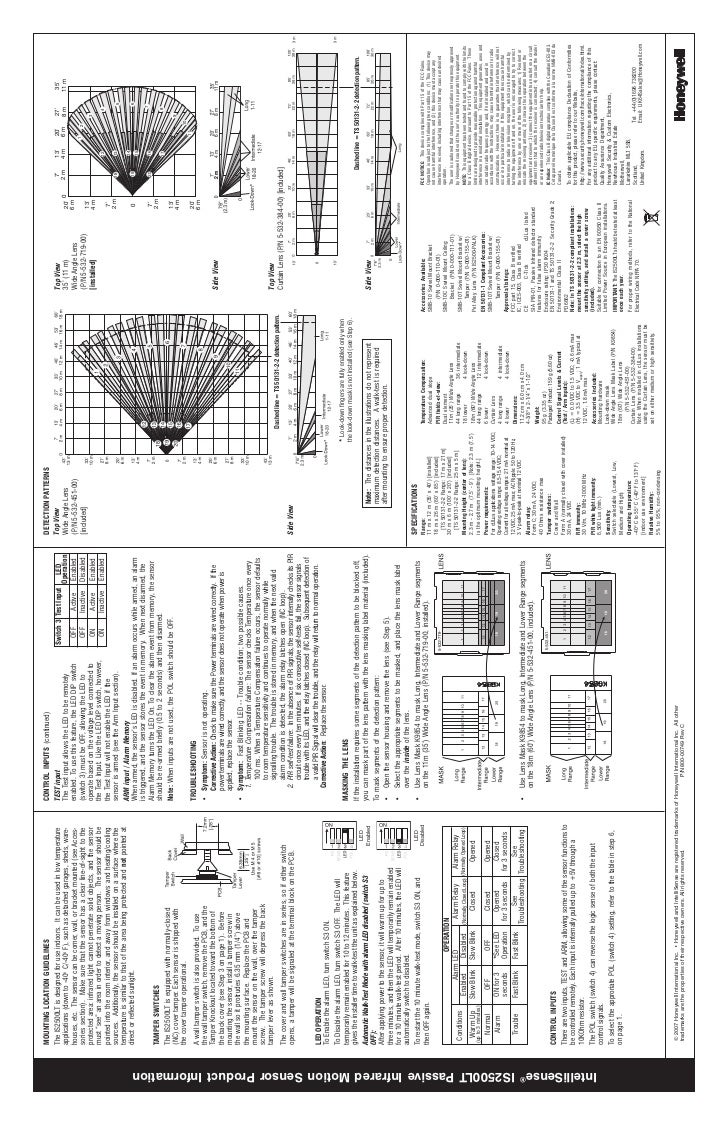 Honeywell is2500lt-install-guide