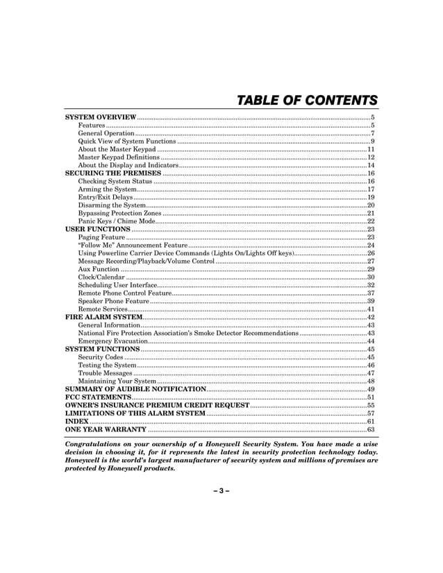Honeywell L3000 User Guide PDF