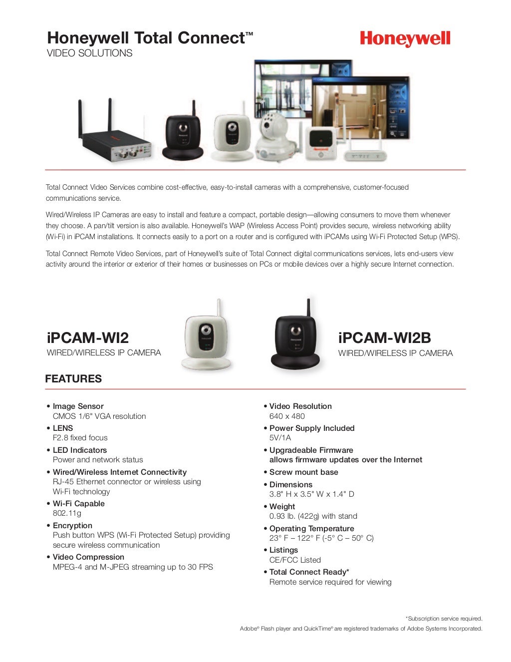 Honeywell totalconnectvideodatasheet