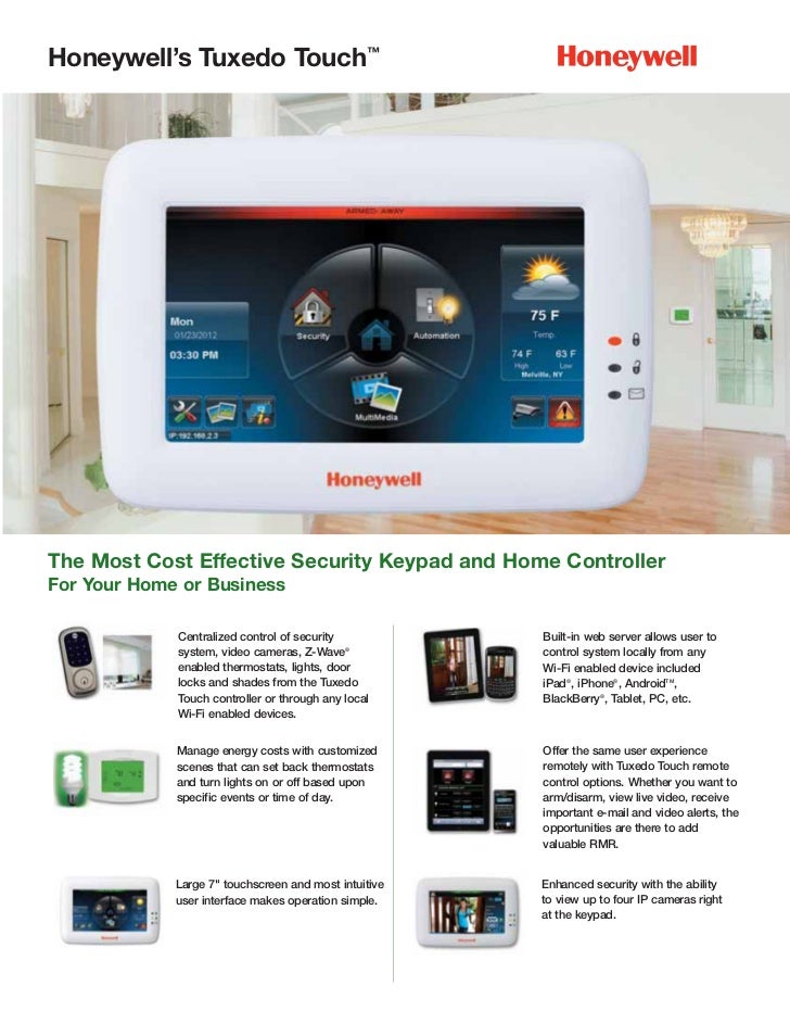 Honeywell tuxedo-touch-security-brochure