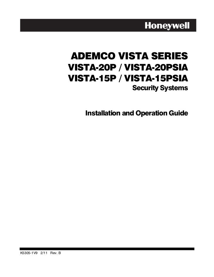 Honeywell vista 20p user manual