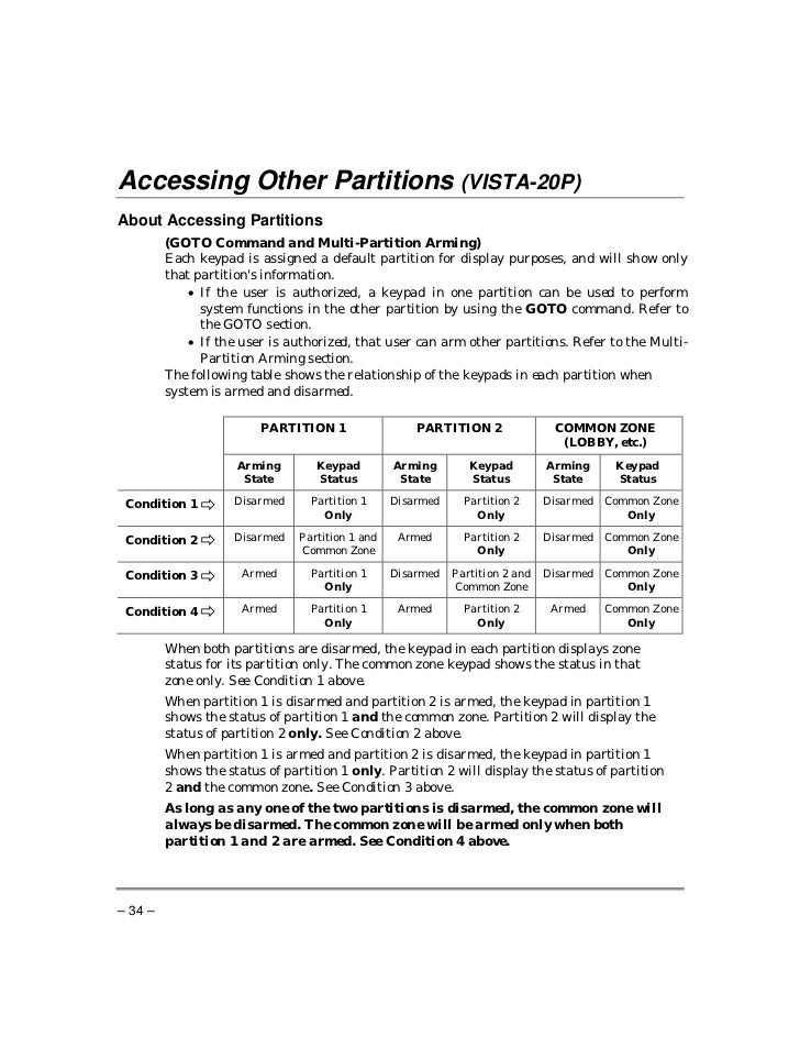 Honeywell Vista 15P Honeywell Vista-20P User Guide