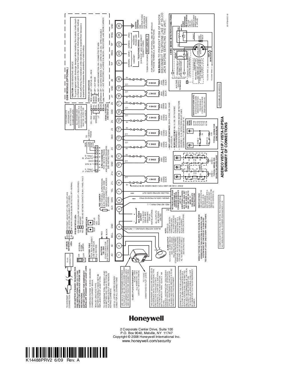 Honeywell Vista 21IP Programming Guide