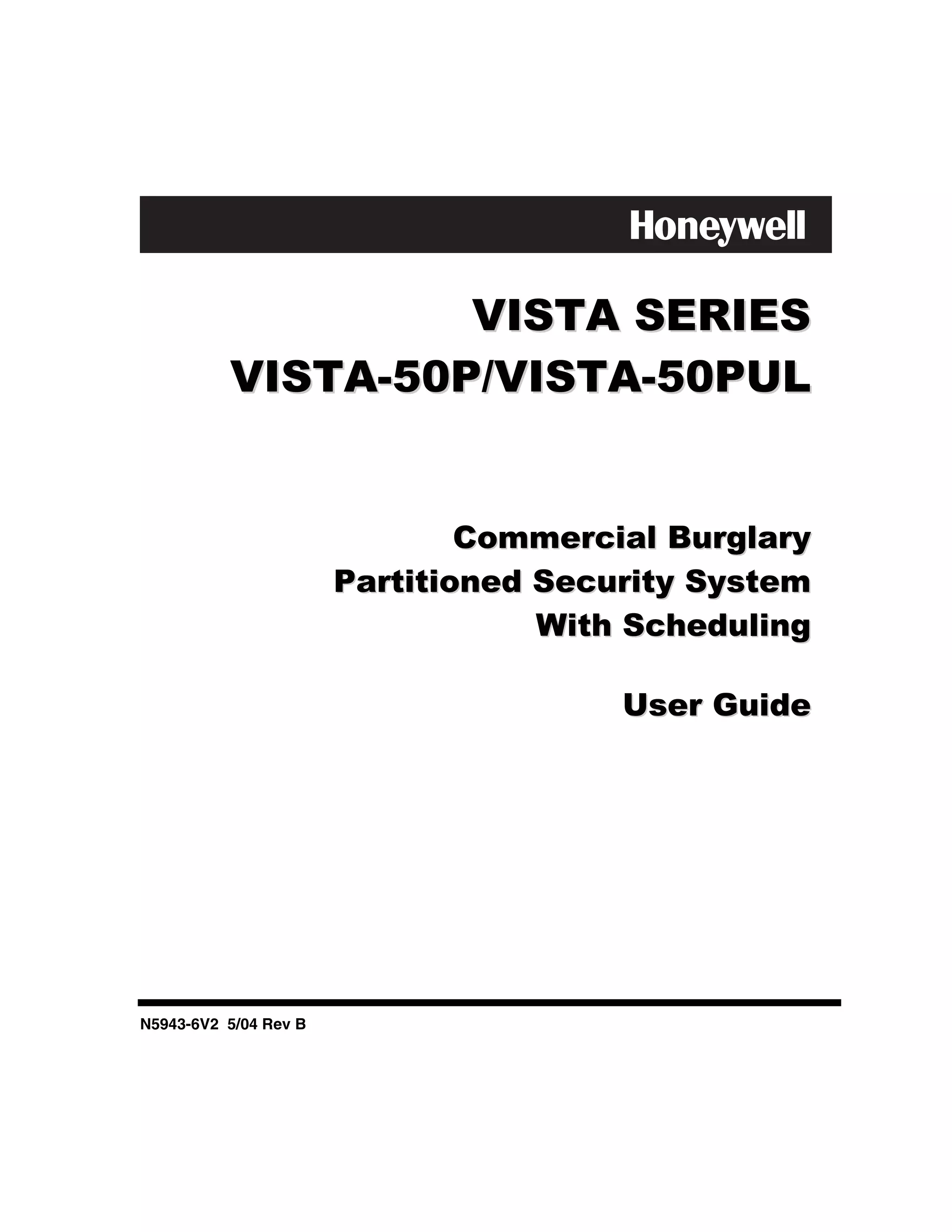 Honeywell vista50puserguide PDF
