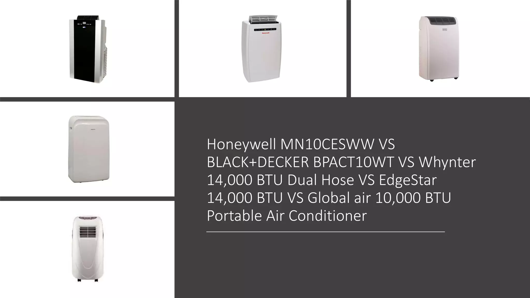 Honeywell MN10CESWW VS BLACK+DECKER BPACT10WT VS Whynter 14,000 BTU