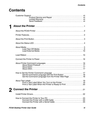 허니웰프린터 Honeywell PC42t 열전사감열 데스크탑 바코드프린터 매뉴얼 | PDF