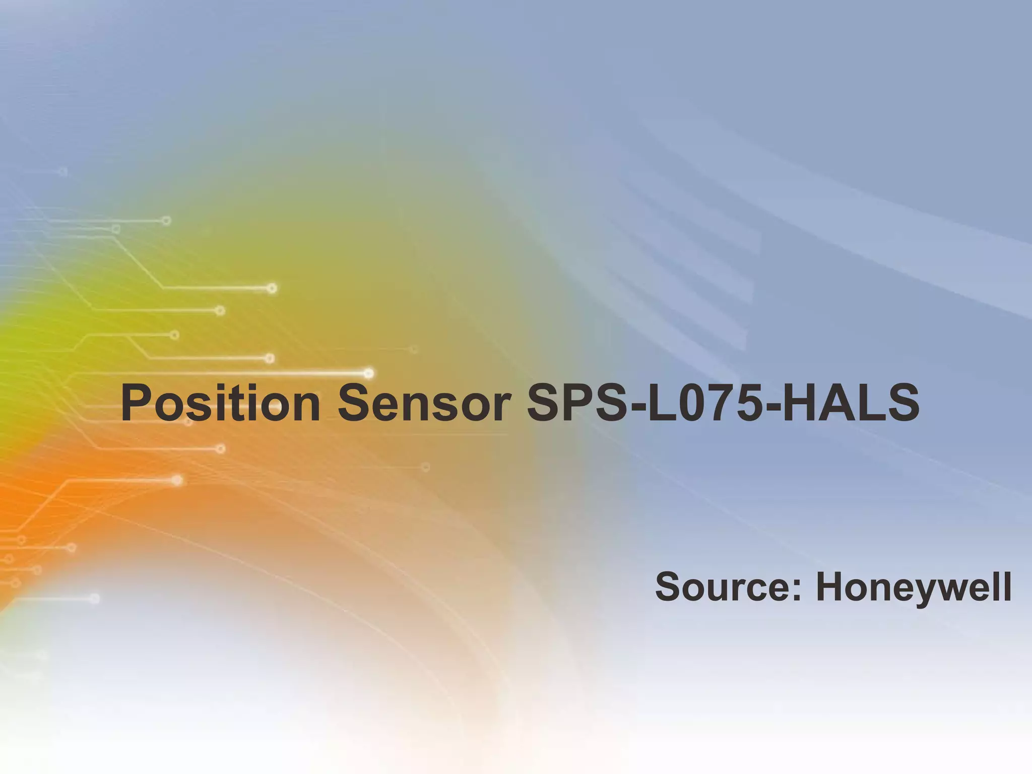 Position Sensor SPS-L075-HALS | PPT