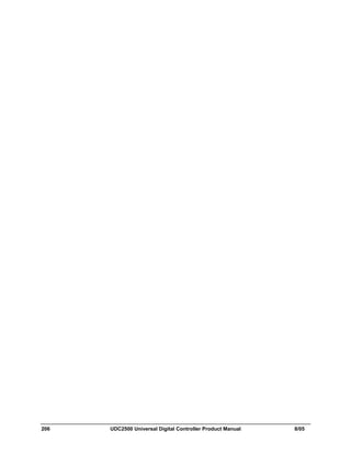 206 UDC2500 Universal Digital Controller Product Manual 8/05
 