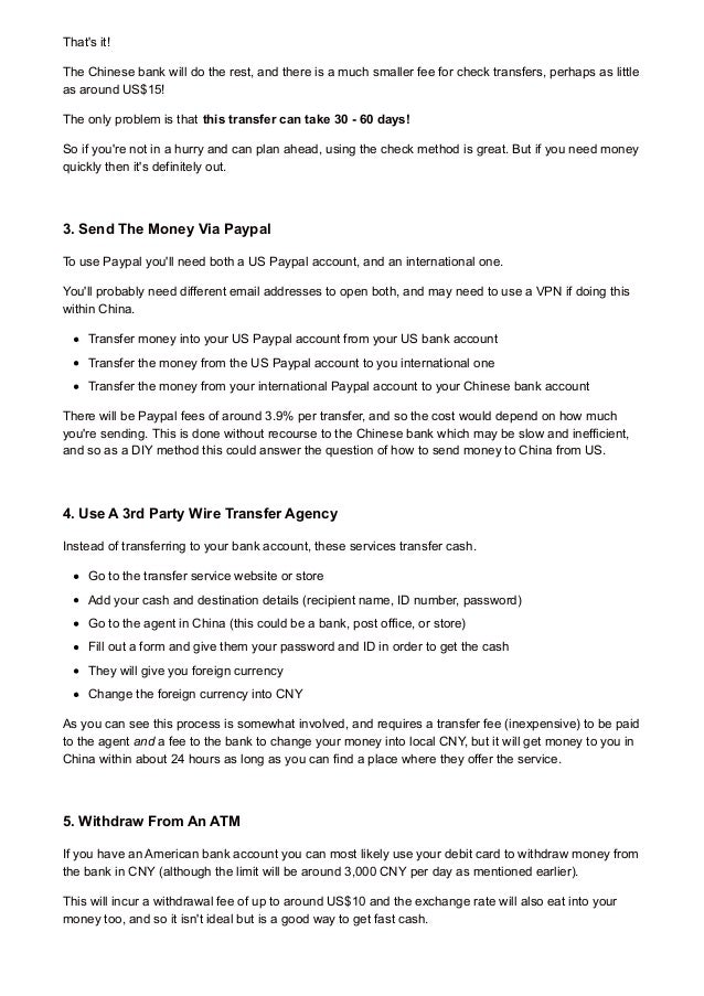 How To Send Money To China From Us 8 Tips - 3