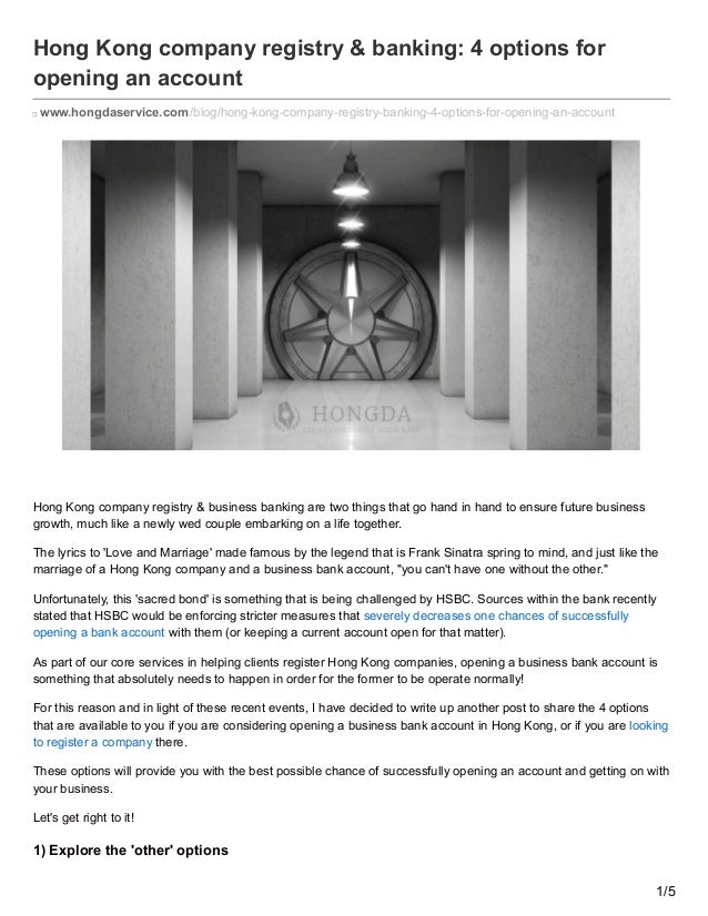 hong kong company registry banking 4 options for opening an account