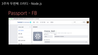 Passport - FB
3주차 두번째 스터디 ­ Node.js
 