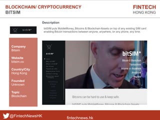 fintechnews.hk
FINTECH
HONG KONG
@FintechNewsHK
Description
bitSIM puts MobileMoney, Bitcoins & Blockchain Assets on top o...