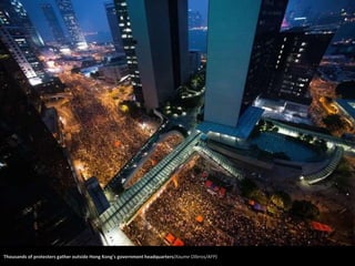 Thousands of protesters gather outside Hong Kong's government headquarters(Xaume Olleros/AFP) 
 