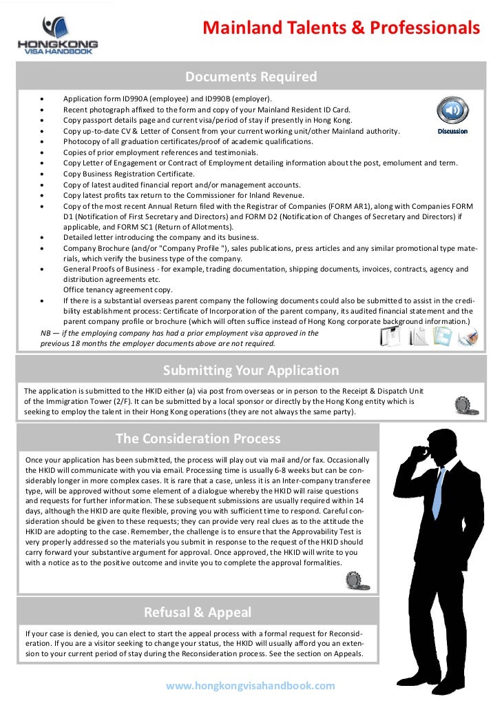 mainland visa employment Talents Hong Visa Mainland Admission Factsheet Kong of