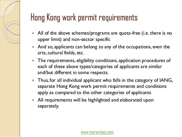 Hong Kong Work Permit Visa