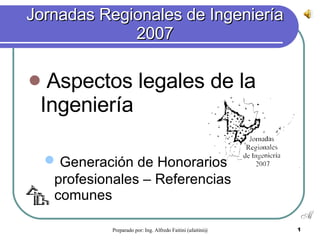 Jornadas Regionales de Ingeniería 2007 ,[object Object],[object Object]