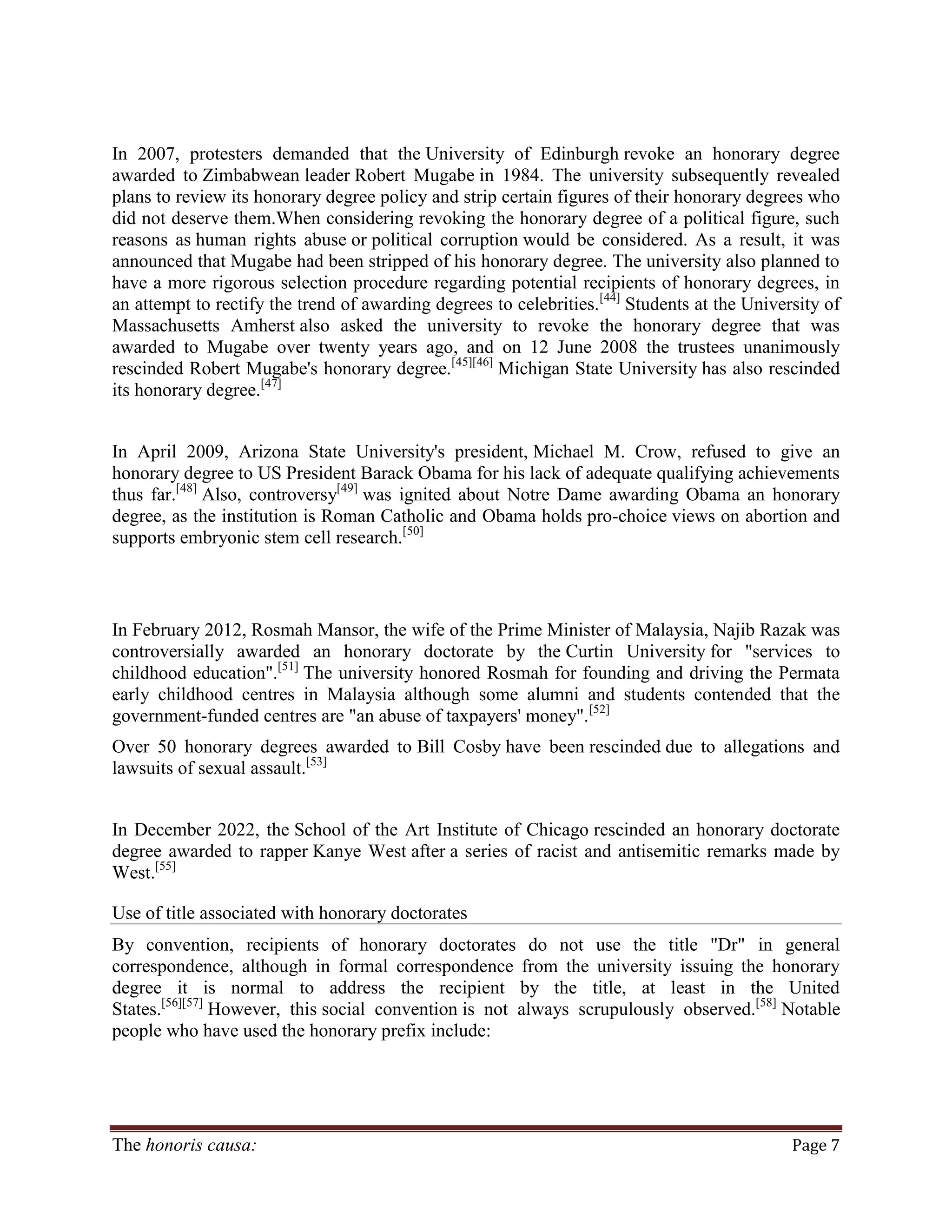 HONORARY DEGREE IS IT AN ACADEMIC DEGREE | PDF
