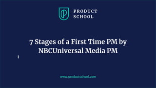 www.productschool.com
7 Stages of a First Time PM by
NBCUniversal Media PM
 
